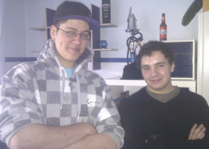 Fury und schmiddy schmiddy links, Jim Beam mitte, Rudi rechts