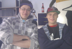 M!Lchm4nn und schmiddy schmiddy links, Duff Beer mitte, M!Lchm4nn rechts
